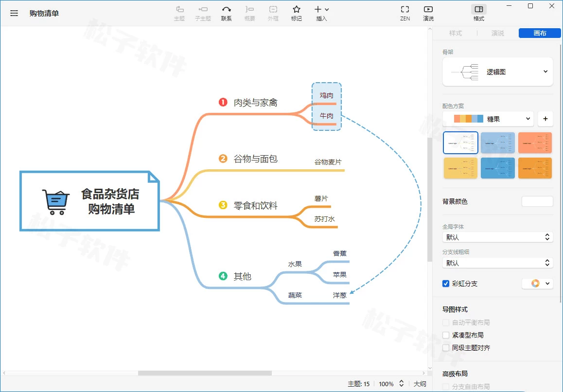 图片[1]-Windows XMind v24.04.10301 好用的思维导图工具，绿色版-松子软件