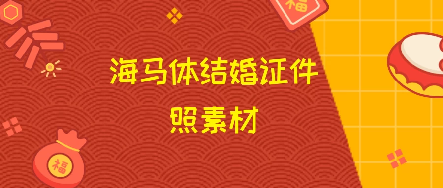 海马体结婚证件照素材合集,影楼结婚证PSD模板-松子软件