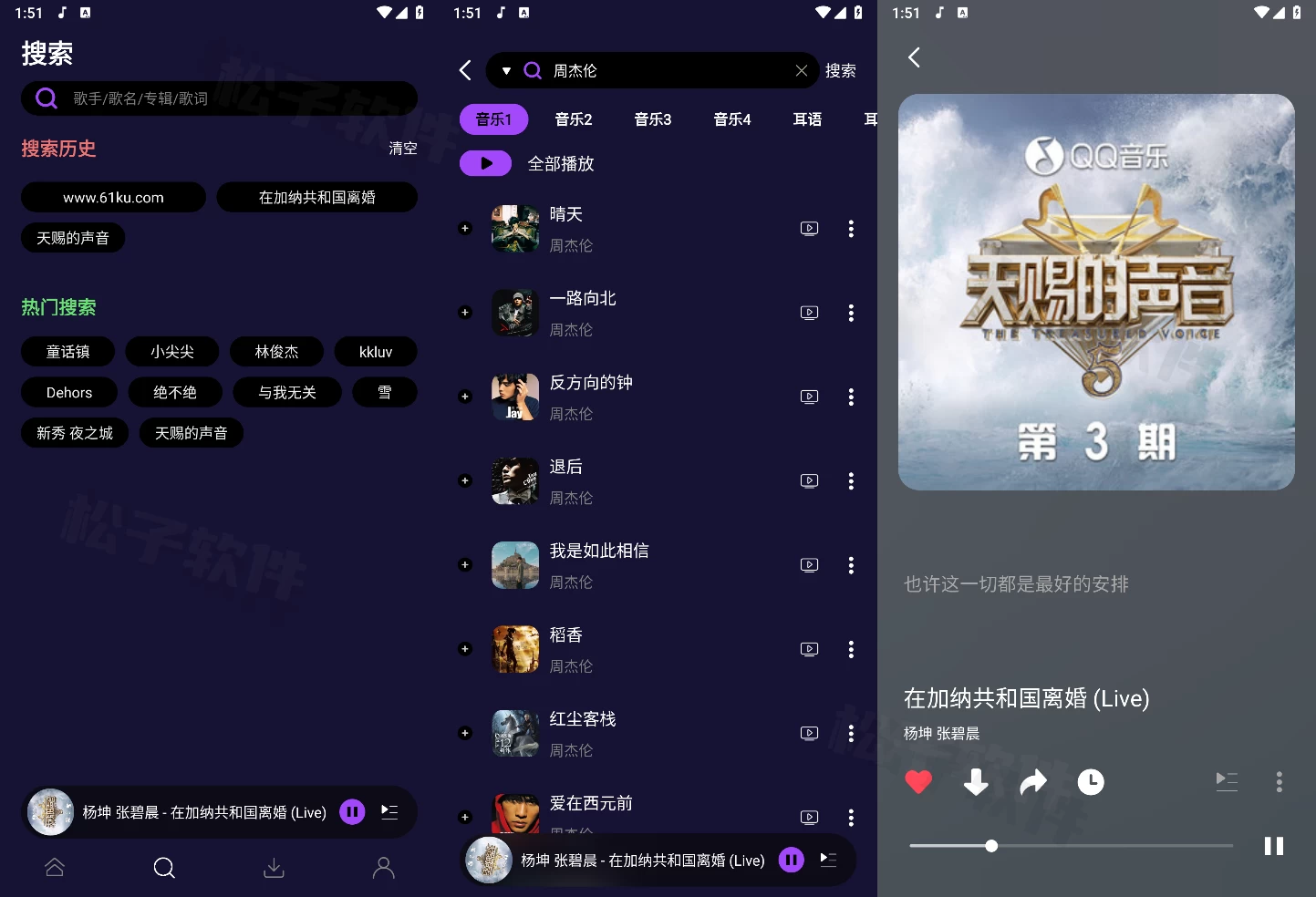 图片[1]-Fly音乐 v1.2.5 界面美观的音乐听歌、搜索、下载软件，解锁专业版-松子软件