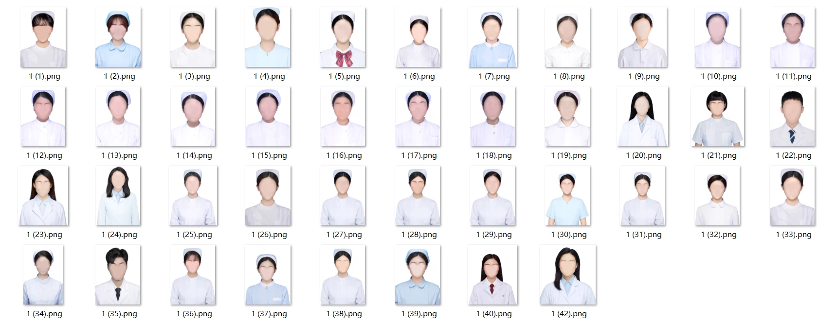 图片[2]-护士职业证件照素材8GB！护士证件照换脸PSD文件素材。-松子软件