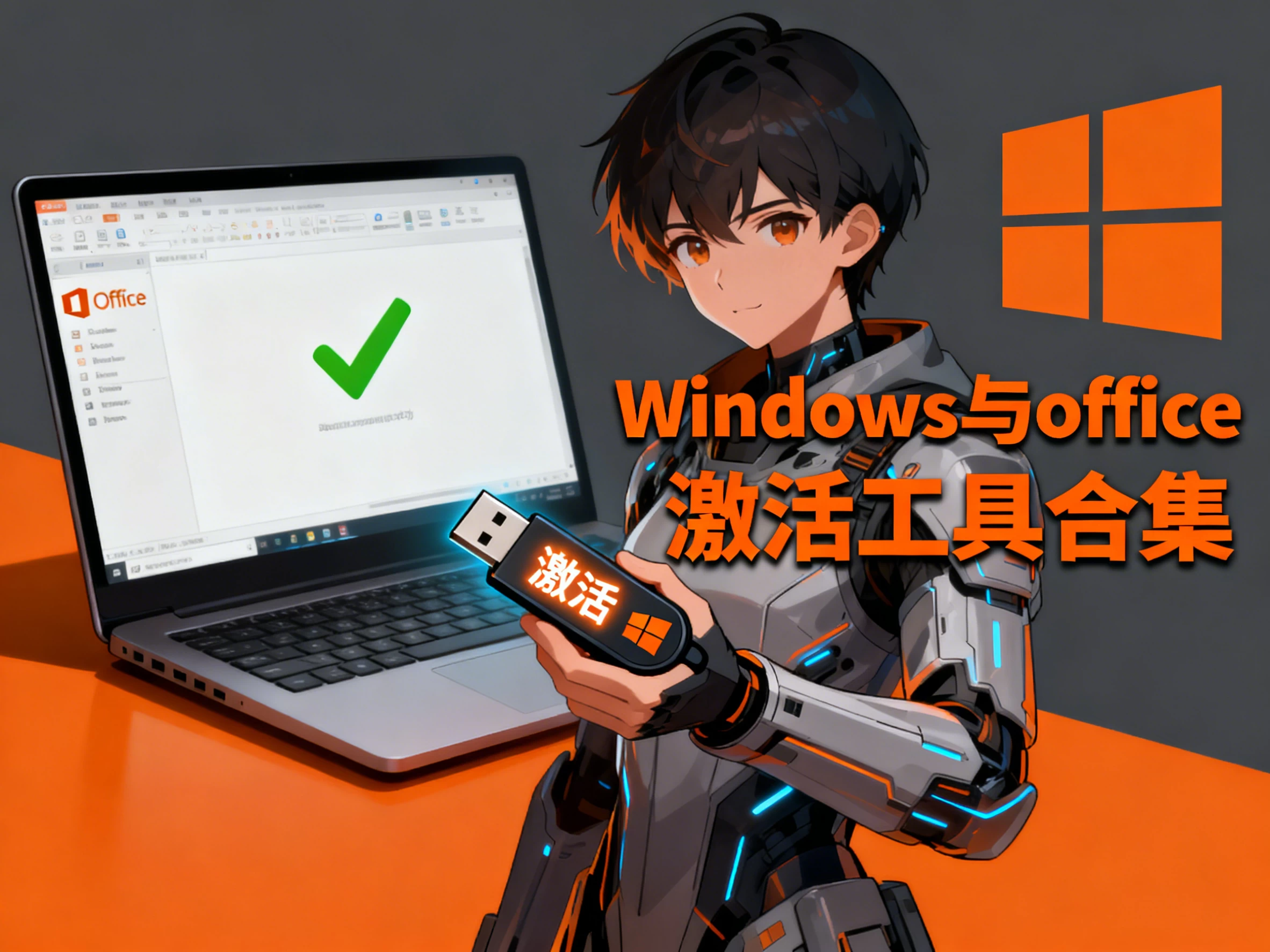 Windows与office激活工具超全合集纯净版v2.4.2.0，一键激活Win/Office工具，内置18款电脑系统激活工具箱-松子软件
